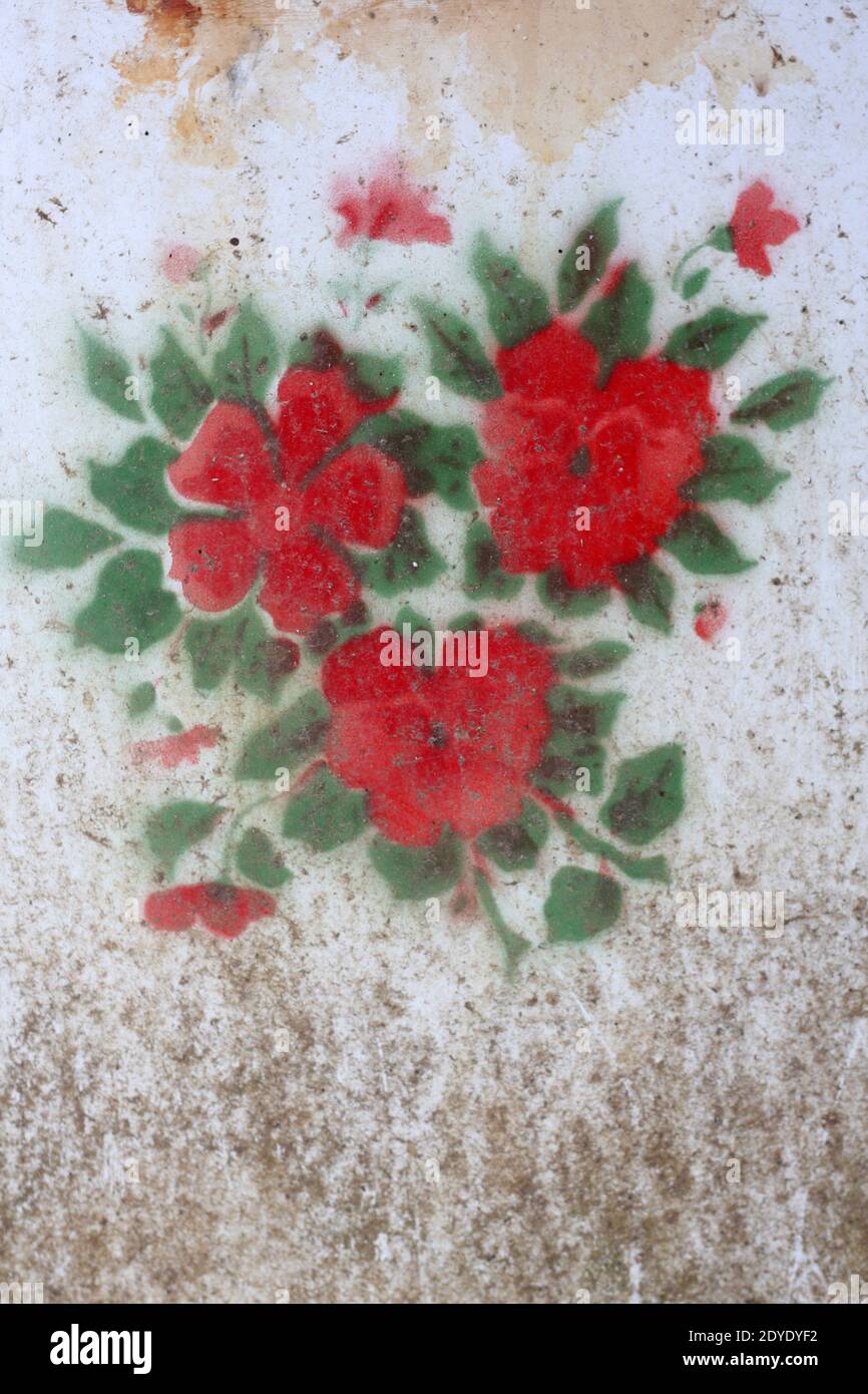 Old, dirty background with flower Stock Photo - Alamy