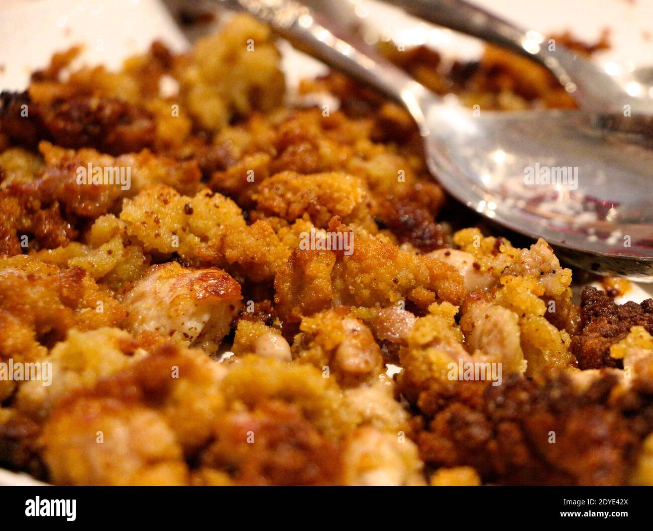 Deep fried in egg and bread crumb cow gizzards or Mollejas