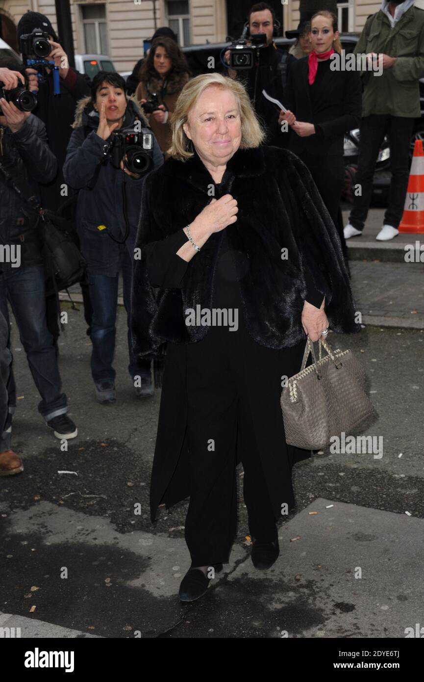 Maryvonne Pinault arriving at the Balenciaga s Fall Winter 2013