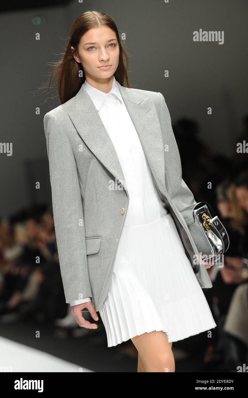 A model displays a creation by Vanessa Bruno on her FallWinter 20132014 ReadyToWear