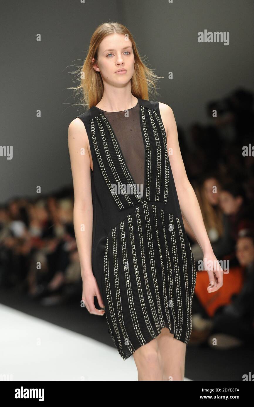 A model displays a creation by Vanessa Bruno on her FallWinter 20132014 ReadyToWear
