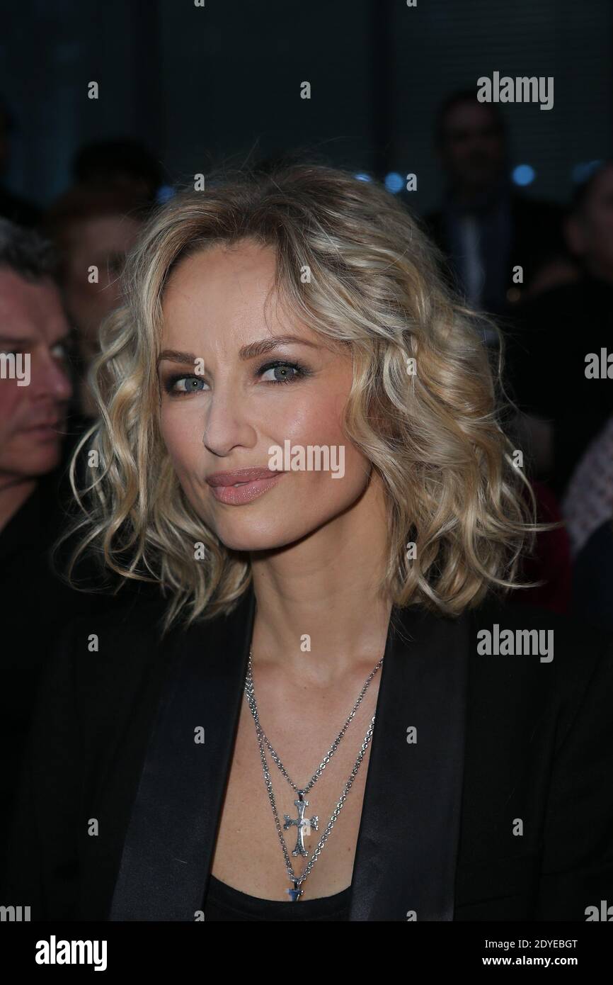 Adriana Karembeu attending the John Galliano FallWinter 2013/2014