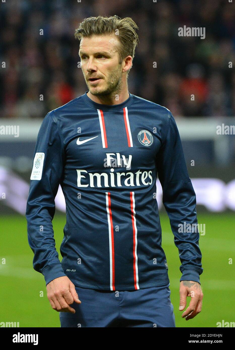 Photo : David Beckham en pleine action lors du match entre le Paris