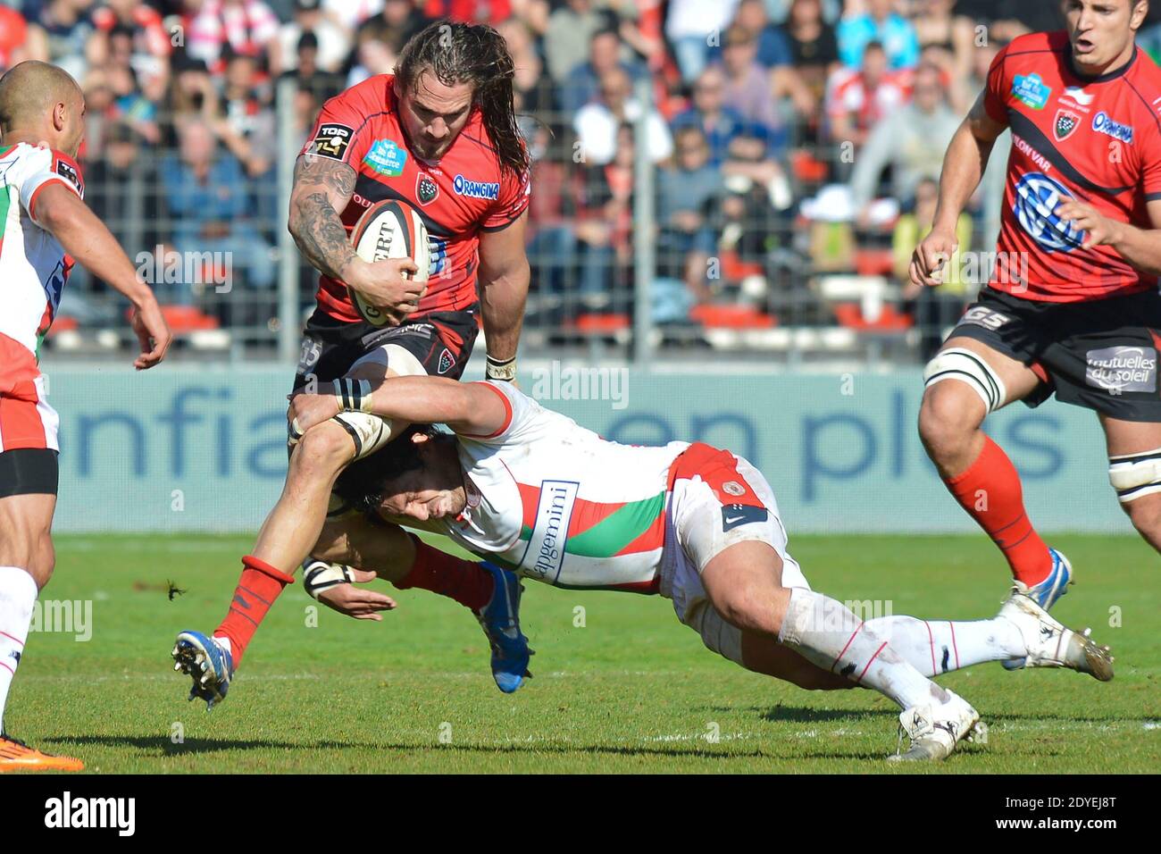 RCT's Pierrick Gunther during the French Top 14 rugby match, RC Toulon Vs Biarritz Olympique at Mayol stadium in Toulon, France on March 9, 2013. Photo by Felix/Golesi/ABACAPRESS.COM Stock Photo