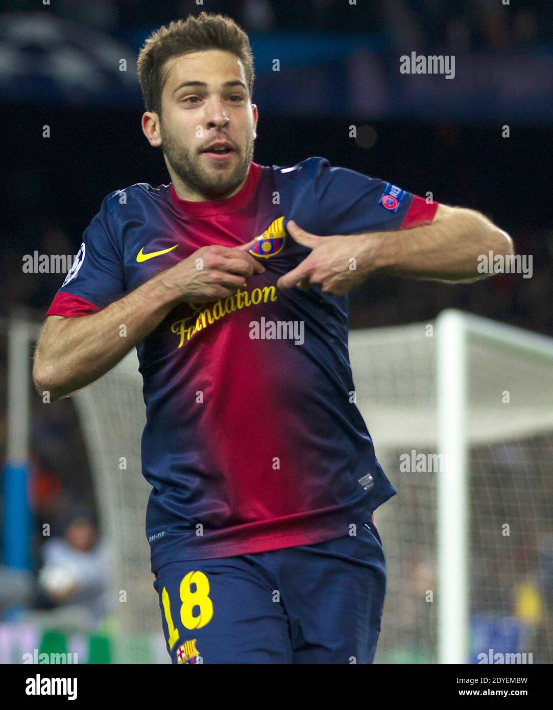 Jordi Alba of Barcena during the UEFA Champions League Round of 16 ...