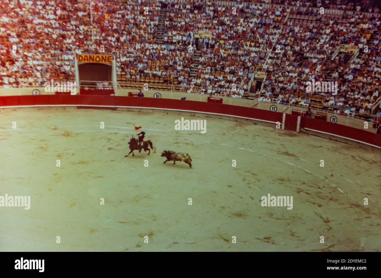 MALLORCA, SPAIN JUNE 1975: Arena with corrida in 70s Stock Photo
