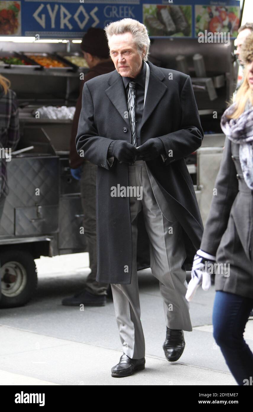 U.S actor Christopher Walken films a re-shoot on set of the movie "Gods