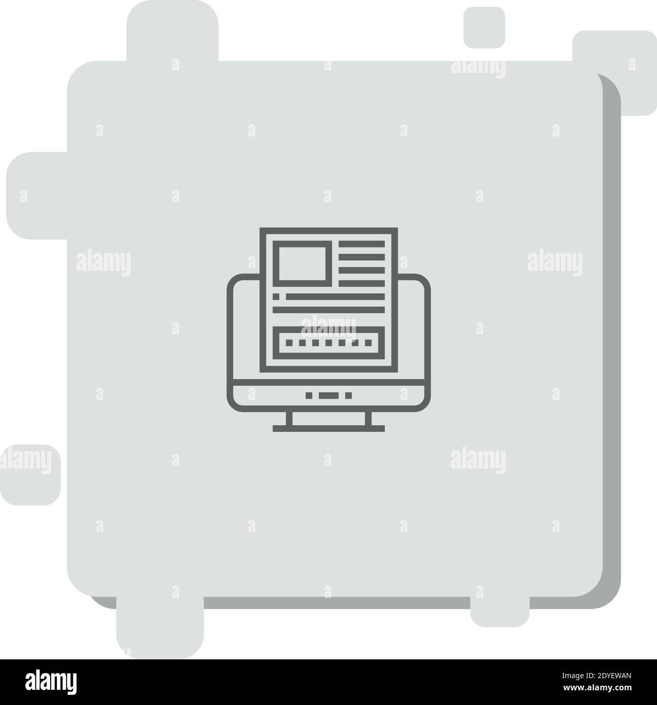 resume vector icon modern simple vector illustration Stock Vector