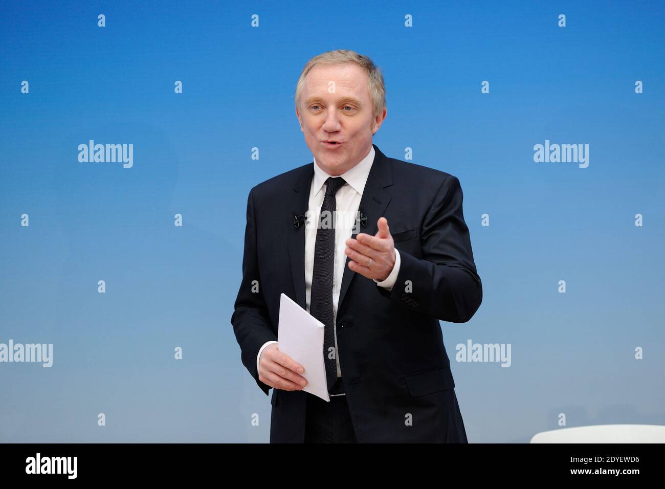 French luxury and retail group PPR Chairman and CEO Francois-Henri Pinault presenting the new group's name Kering in Paris, France on March 22, 2013. The group's change of name will be subject to the approval of the annual general meeting to be held on June 2013. Photo by Alban Wyters/ABACAPRESS.COM Stock Photo