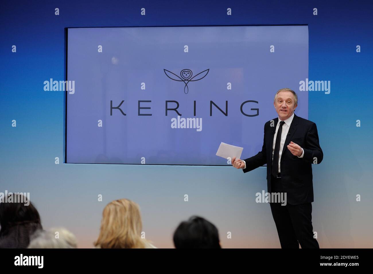 French luxury and retail group PPR Chairman and CEO Francois-Henri Pinault presenting the new group's name Kering in Paris, France on March 22, 2013. The group's change of name will be subject to the approval of the annual general meeting to be held on June 2013. Photo by Alban Wyters/ABACAPRESS.COM Stock Photo