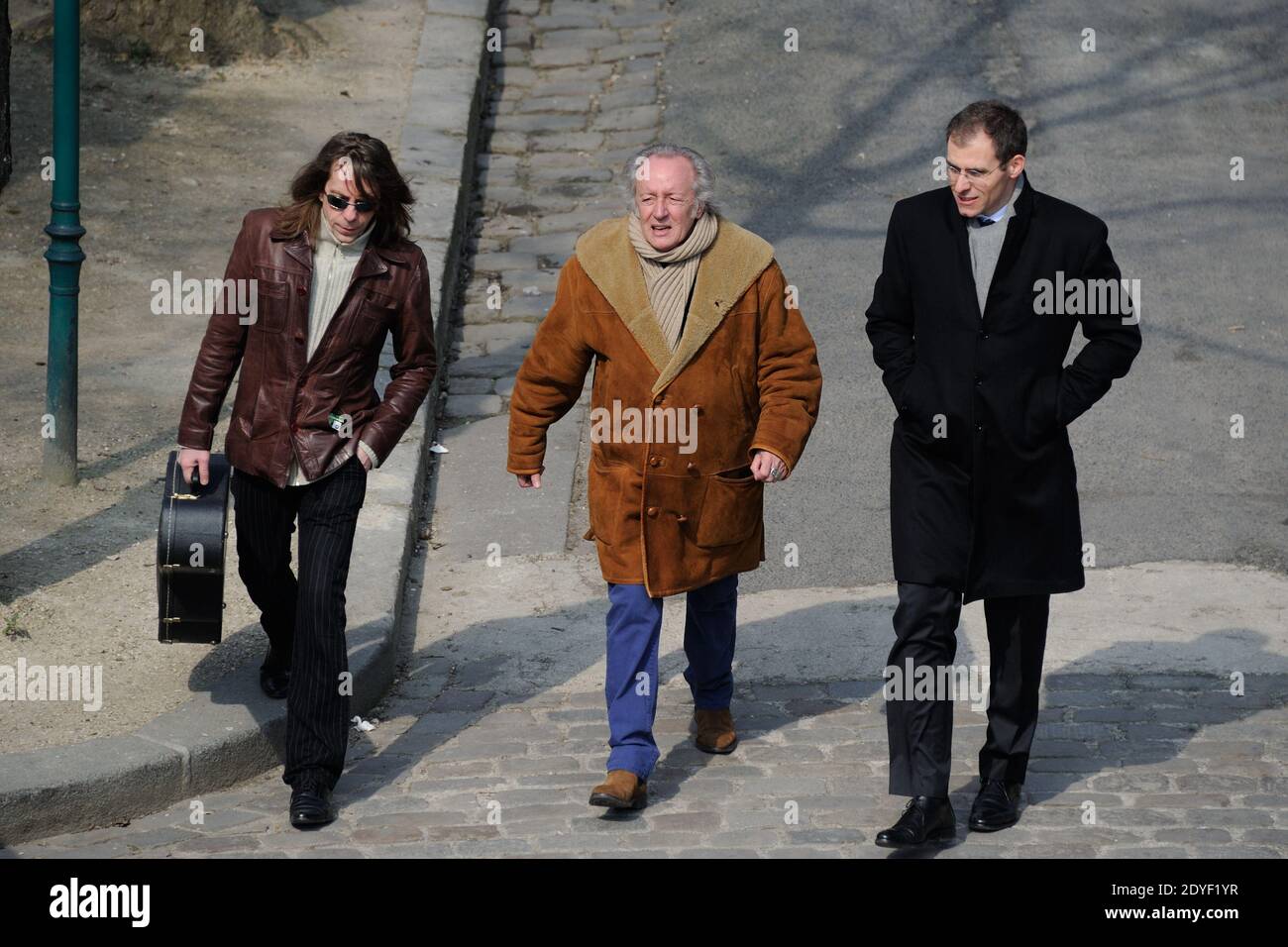 Didier Barbelivien attending the funeral of French editor, novelist, and  director of Stock editions, Jean-Marc Roberts at Montmartre cemetery in  Paris, France on March 29, 2013. Roberts died from cancer aged 58