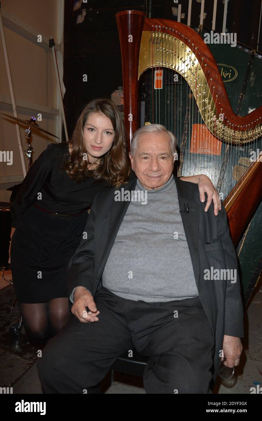 Michel Galabru and his grand-daughter Sophie Galabru at the taping of Vivement Dimanche on February 27, 2013 in Paris, France. Photo by Max Colin/ABACAPRESS.COM Stock Photo