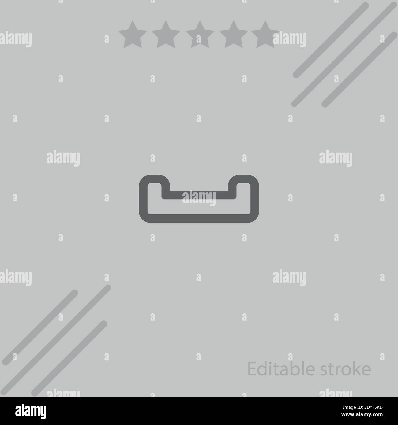 email tray outline vector icon modern simple vector illustration Stock Vector