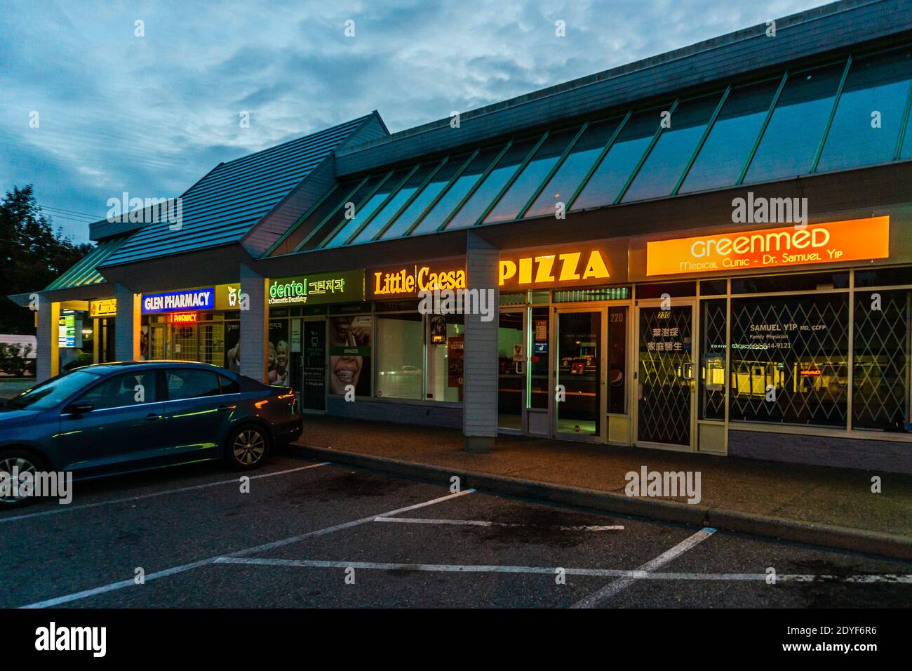 COQUITLAM, CANADA - OCTOBER 01, 2019: Little Caesar pizza and other stores Coquitlam Centre Shopping Mall. Stock Photo