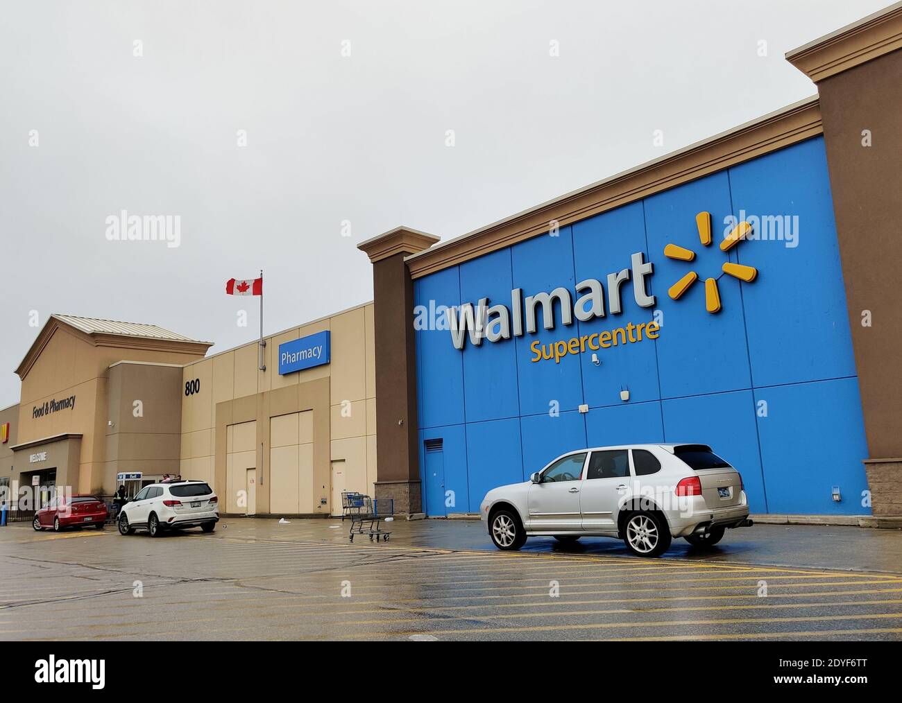 Toronto, Canada, 2020. Walmart storefront. Walmart Inc. is American