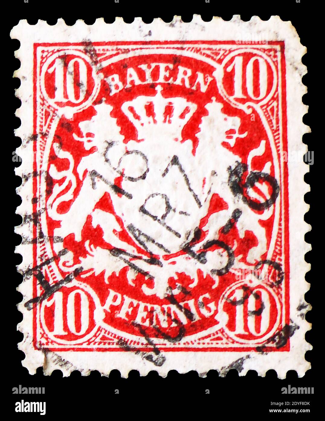 Postage stamp bavaria coat arms hi res stock photography and