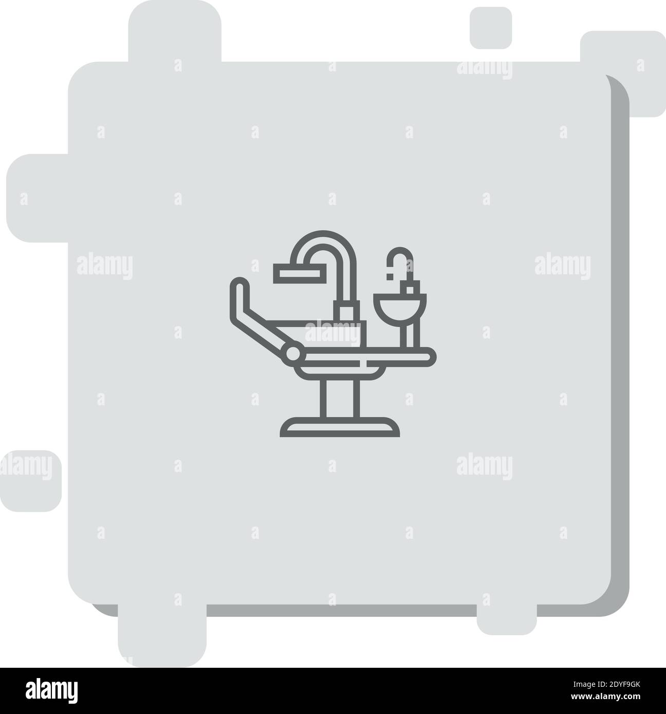 dentist chair vector icon modern simple vector illustration Stock Vector
