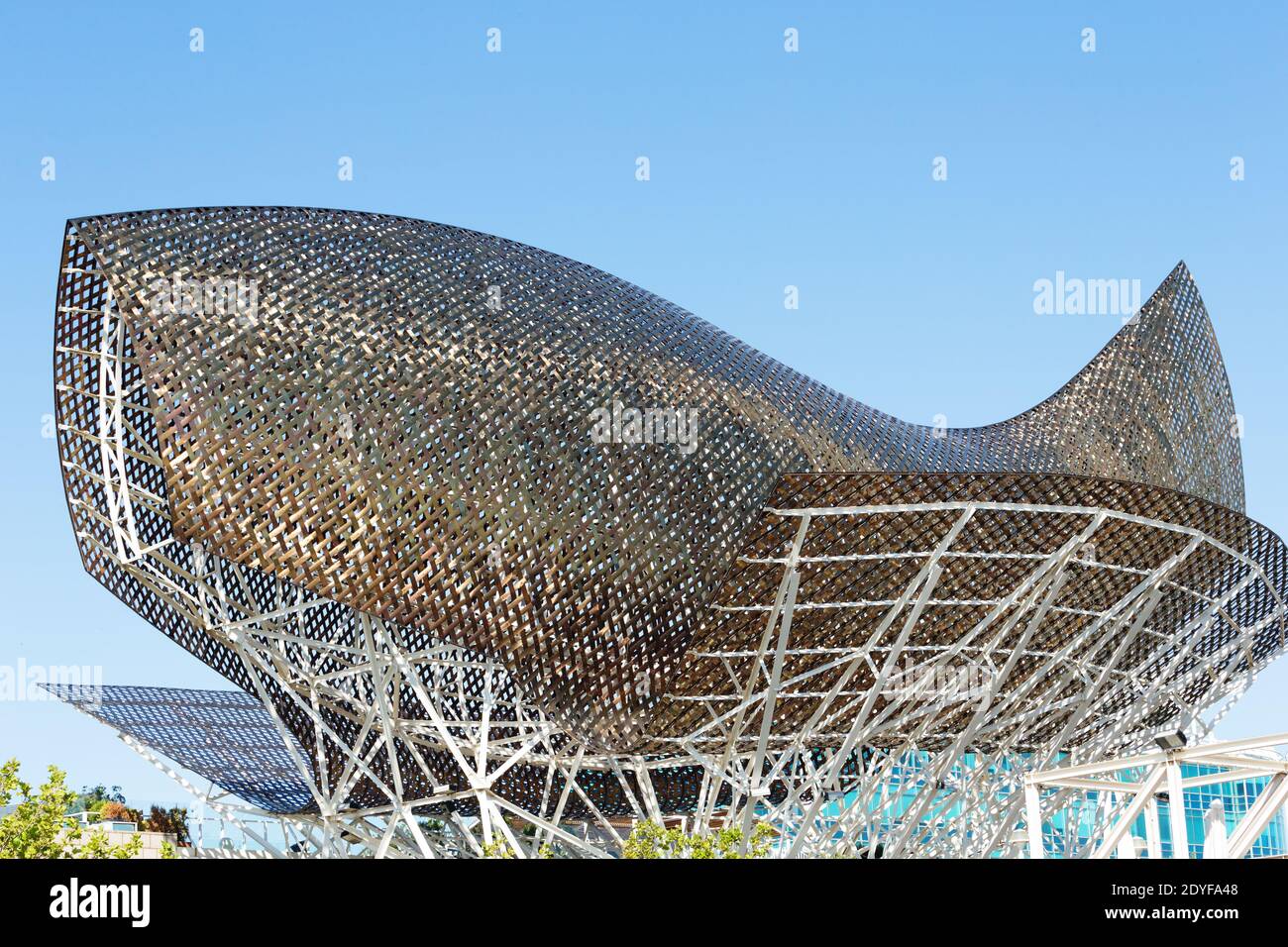 Spain Barcelona The 'El Peix' fish sculpture was designed by Frank Gehry for the 1992 Olympic