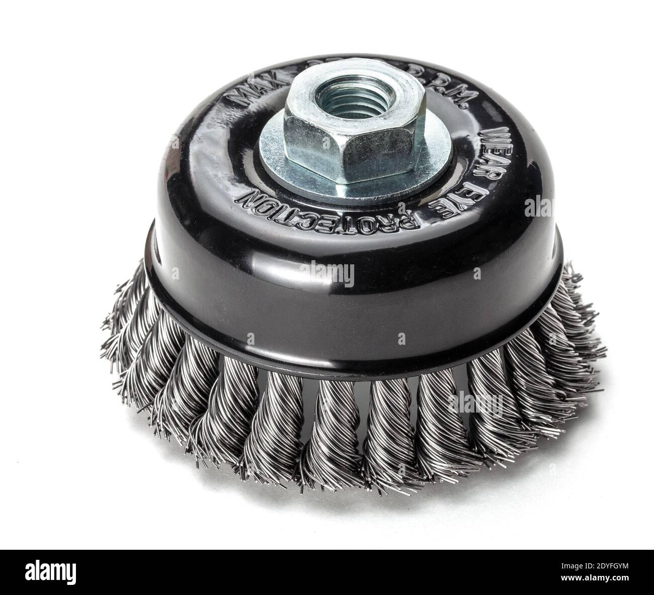 Metal brush for cleaning metal. solated on white background Stock Photo ...