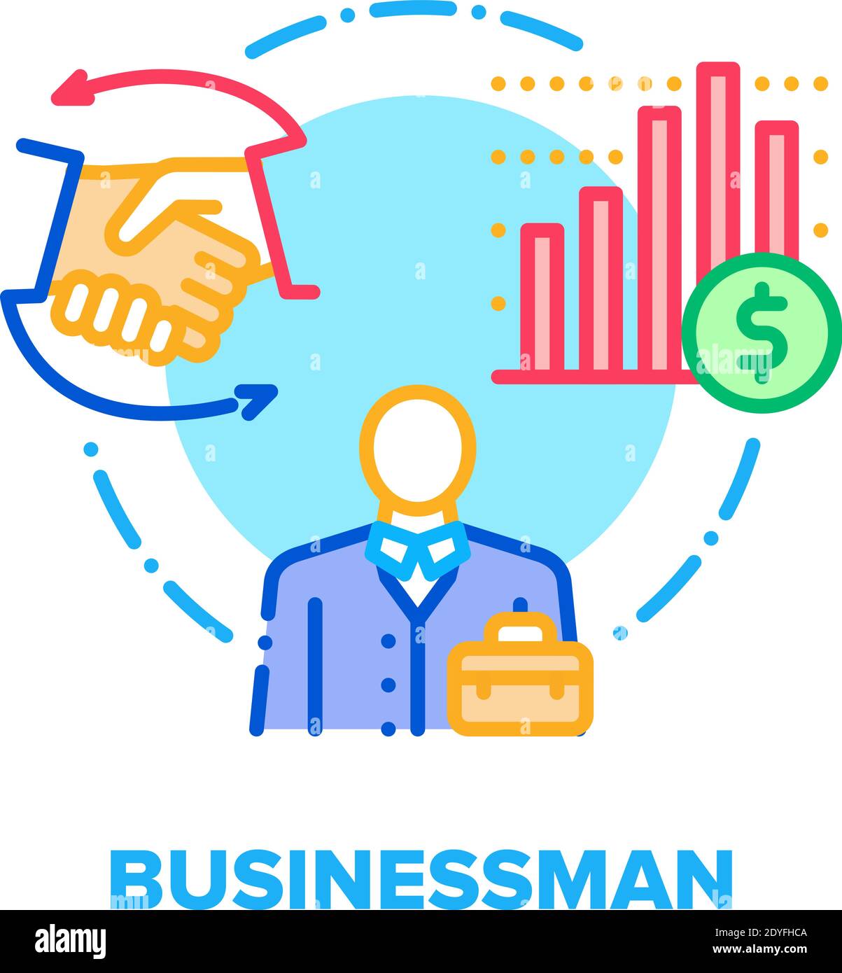 Businessman Vector Concept Color Illustration Stock Vector Image & Art ...