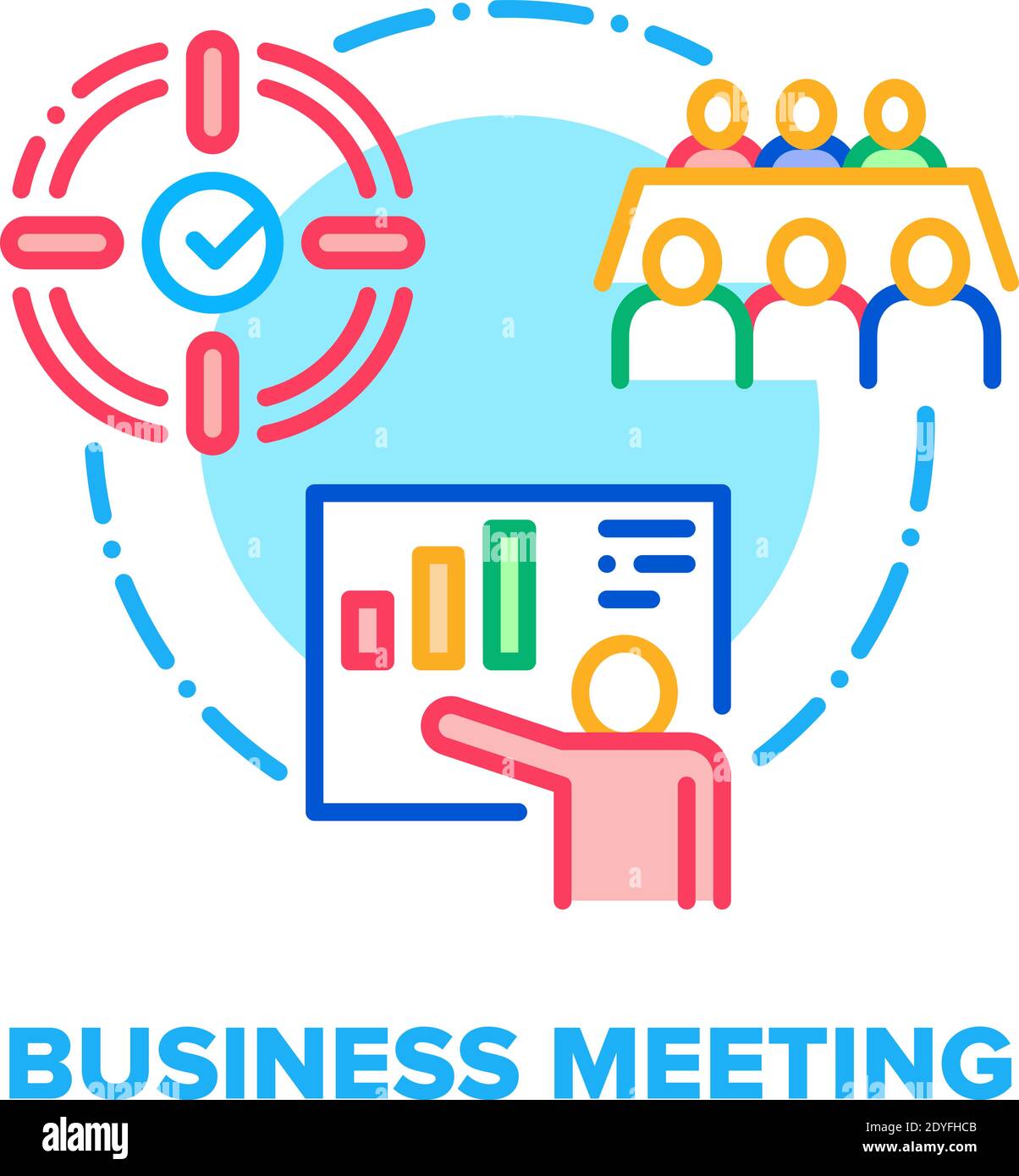 Business Meeting Vector Concept Color Illustration Stock Vector Image ...