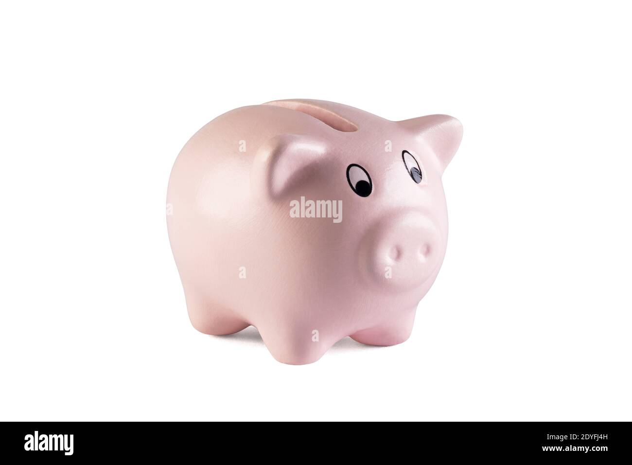 Pink piggy bank on white background with clipping path Stock Photo - Alamy