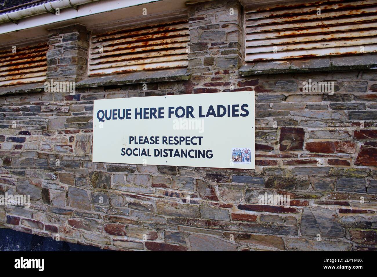 Amusing Sign Outside Ladies Public Toilet Stock Photo - Alamy