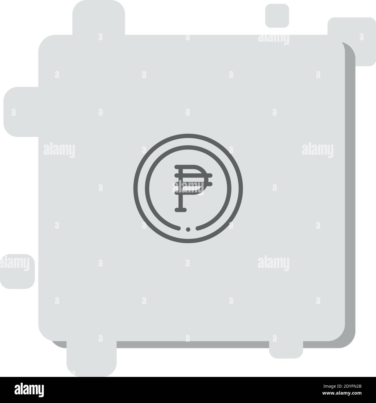 peso vector icon modern simple vector illustration Stock Vector