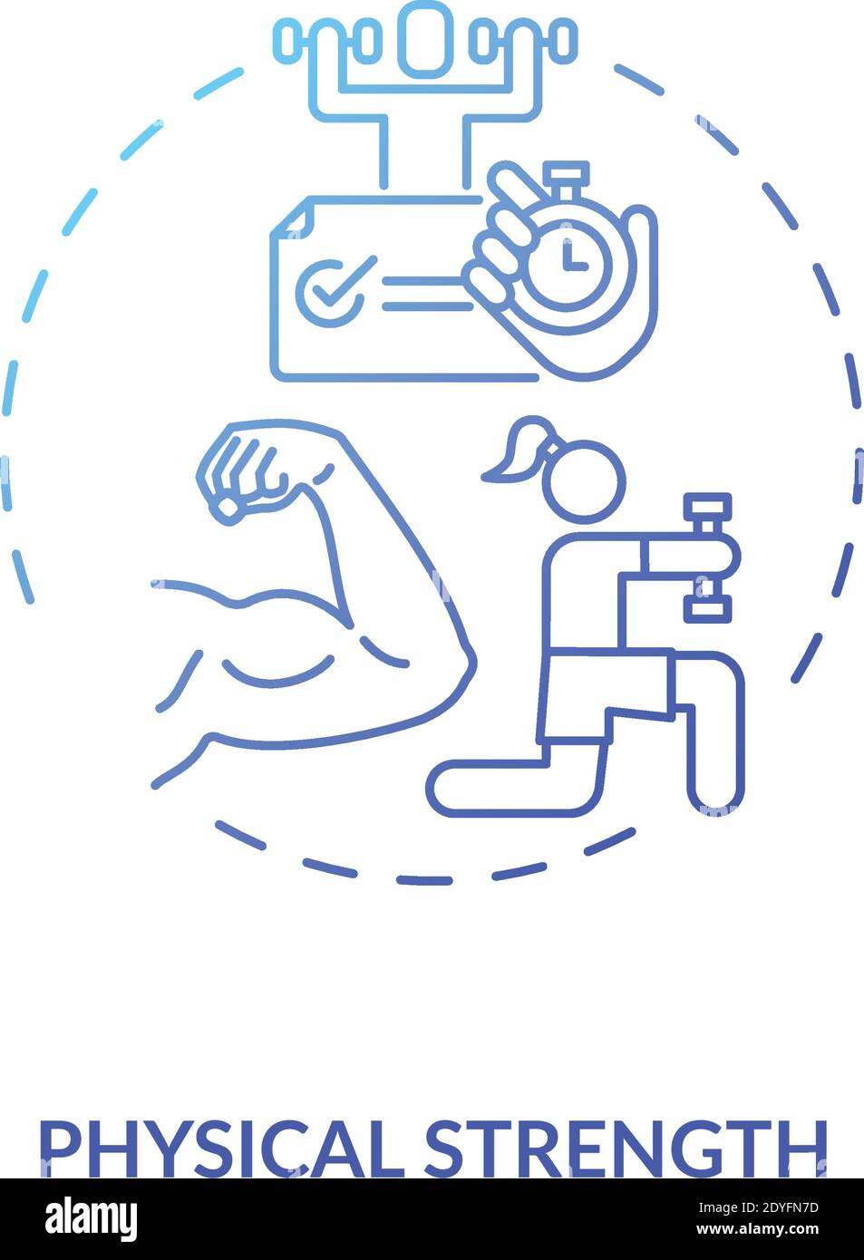 Physical strength concept icon Stock Vector Image & Art - Alamy