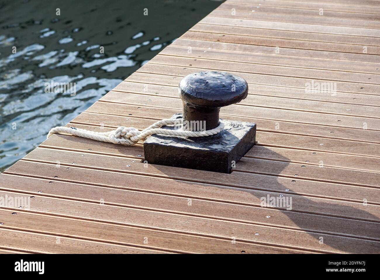cleat for mooring boats - concept image .nautical Stock Photo