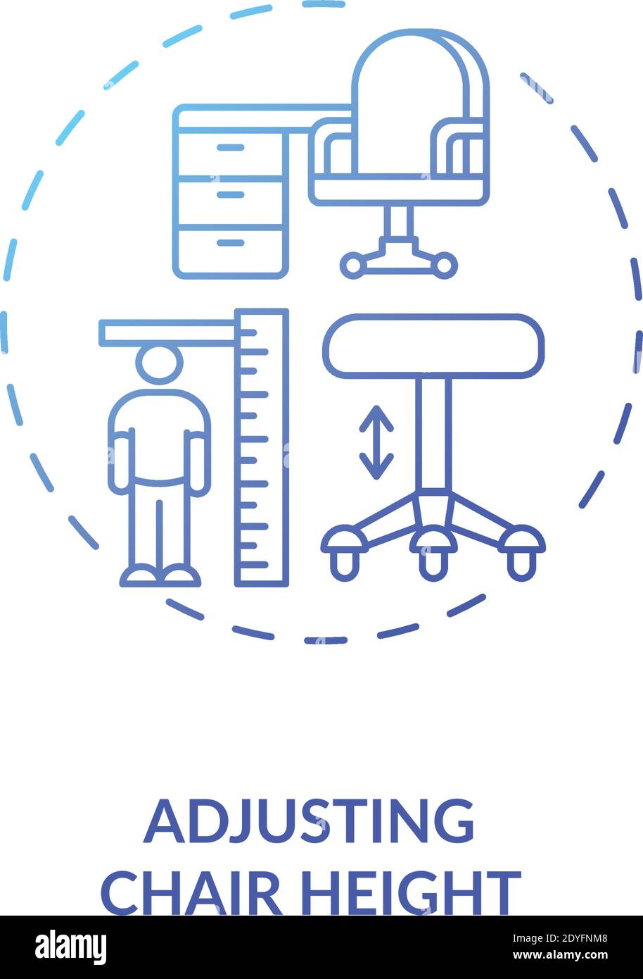 Adjusting chair height concept icon Stock Vector Image & Art Alamy