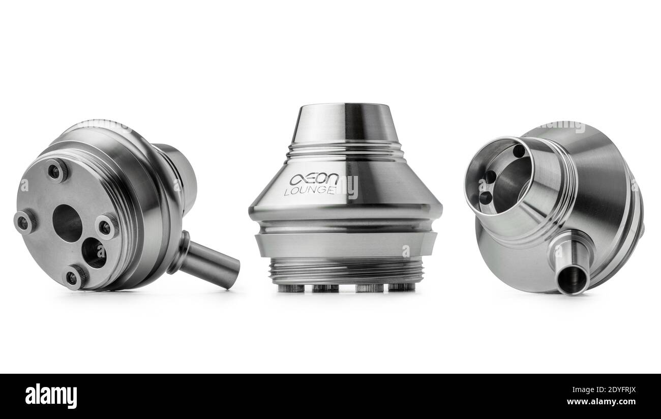 Part of the modern minimalist design Aeon hookah isolated on white