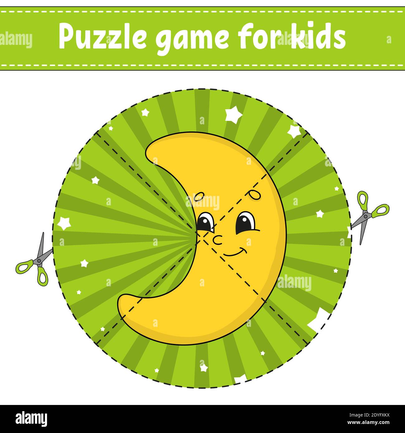 Puzzle game for kids . Education developing worksheet. Learning game for children. Activity page. For toddler. Riddle for preschool. Simple flat isola Stock Vector