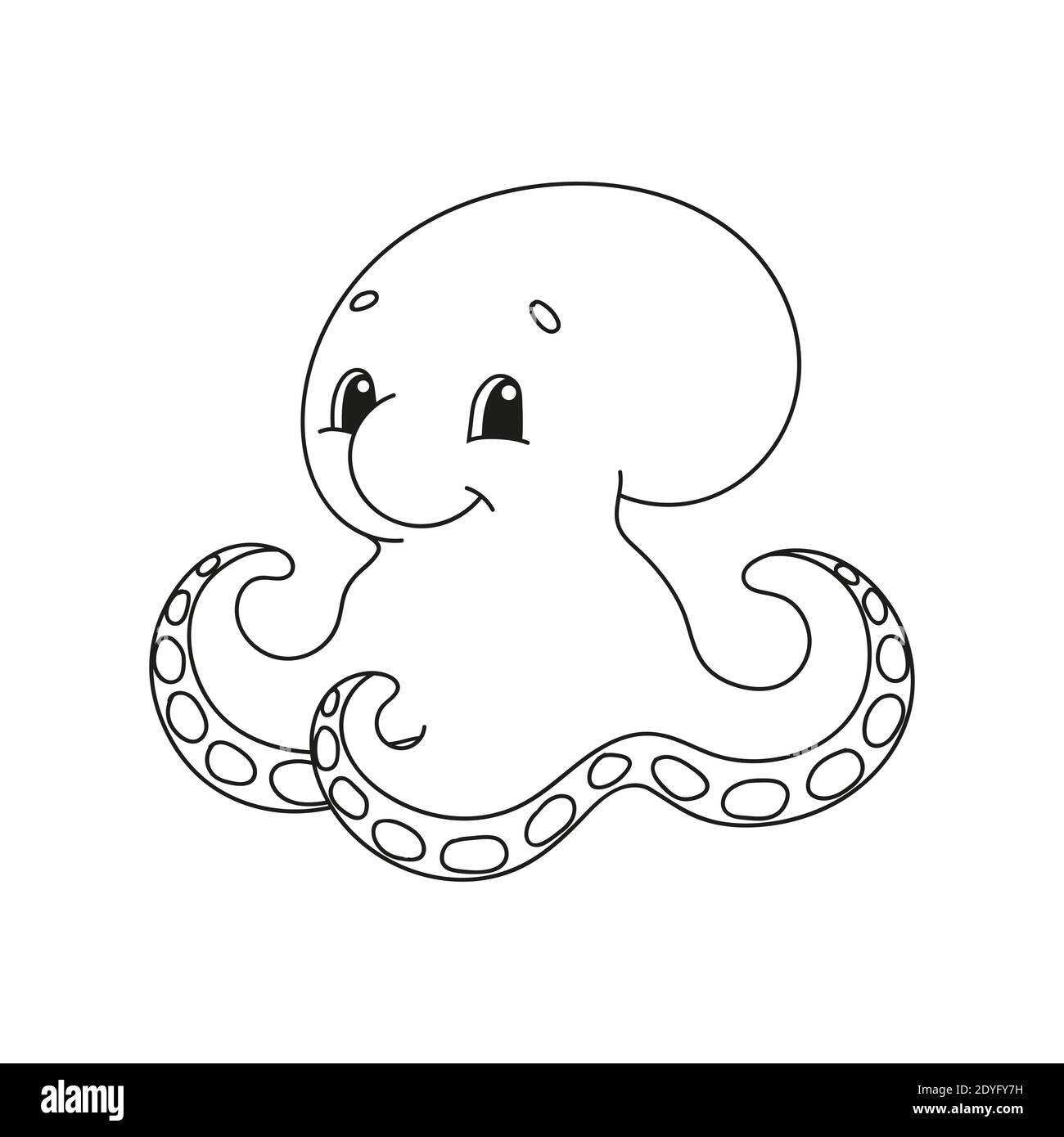 Coloring book pages for kids. Cute cartoon vector illustration Stock ...