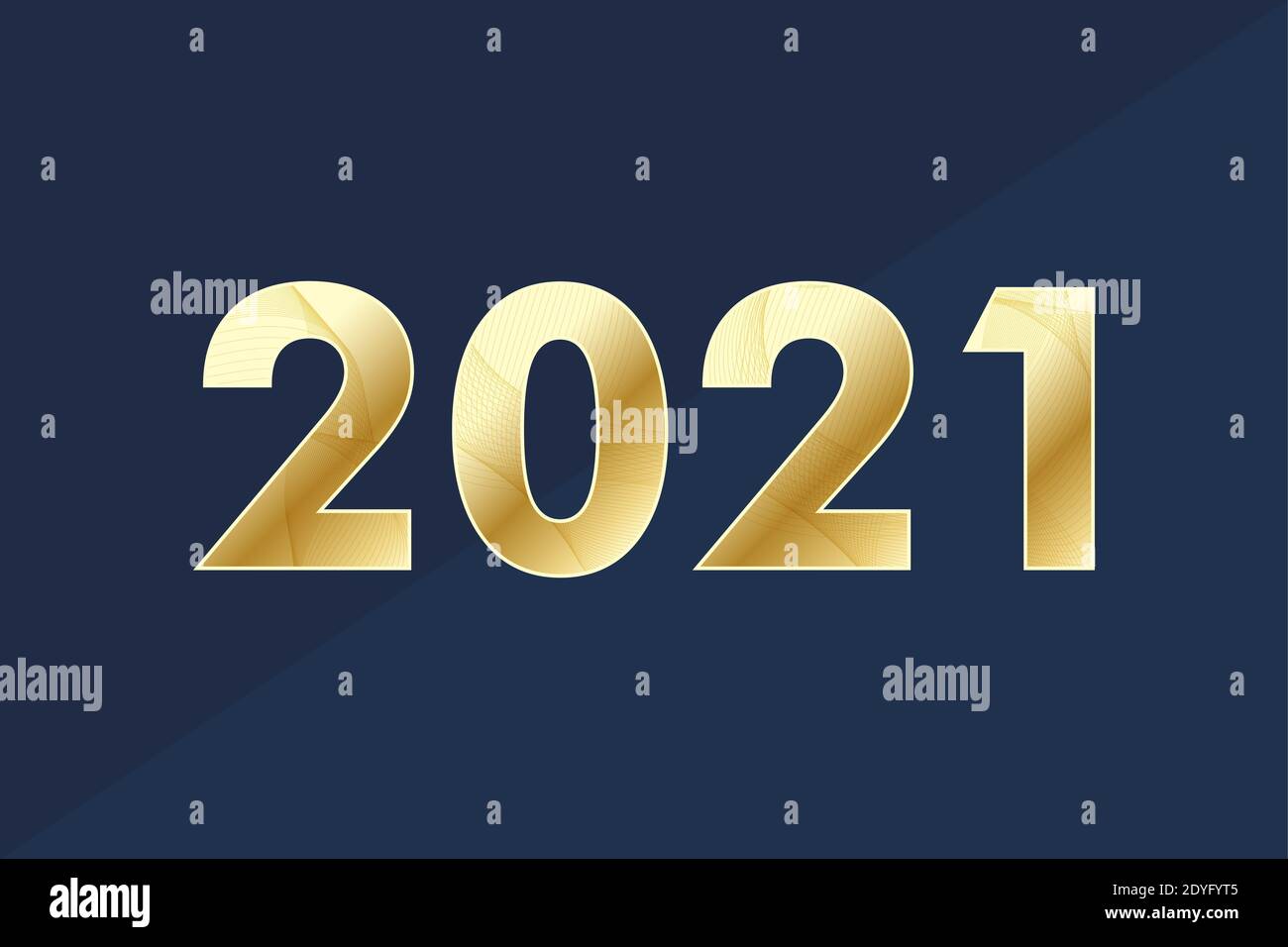 2021 Happy New Year. Merry Christmas and Happy New Year 2021 greeting card. Celebrate party template for 2021 illustration. Stock Photo