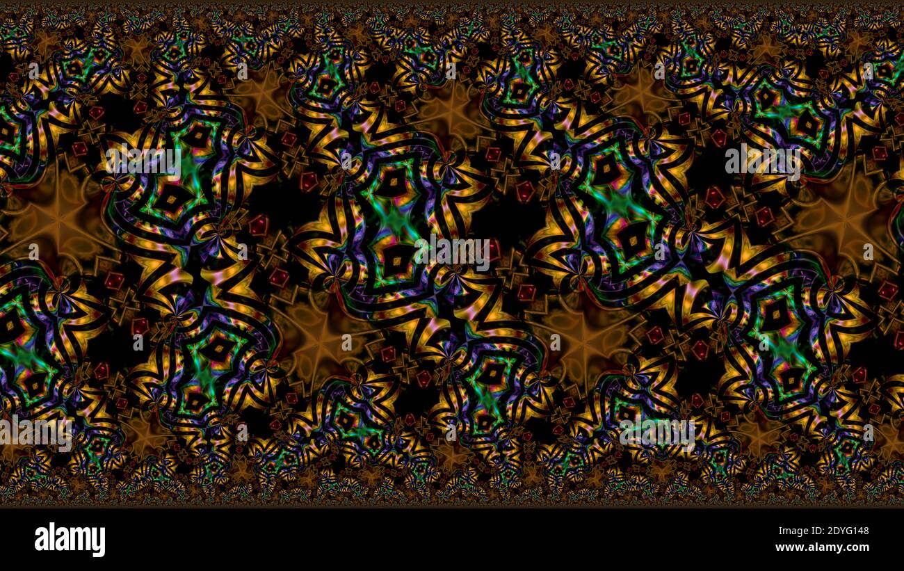 Abstract fractal multi-colored symmetrical background. Stock Photo