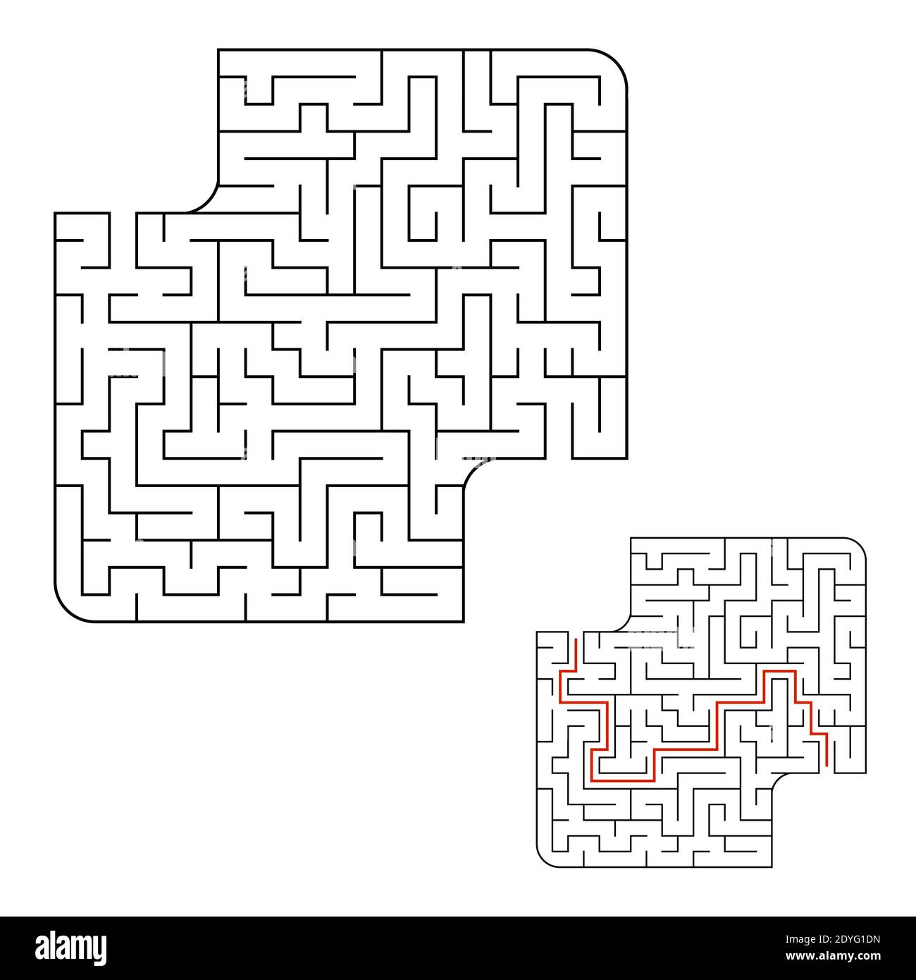 Abstact labyrinth. Educational game for kids. Puzzle for children. Maze ...