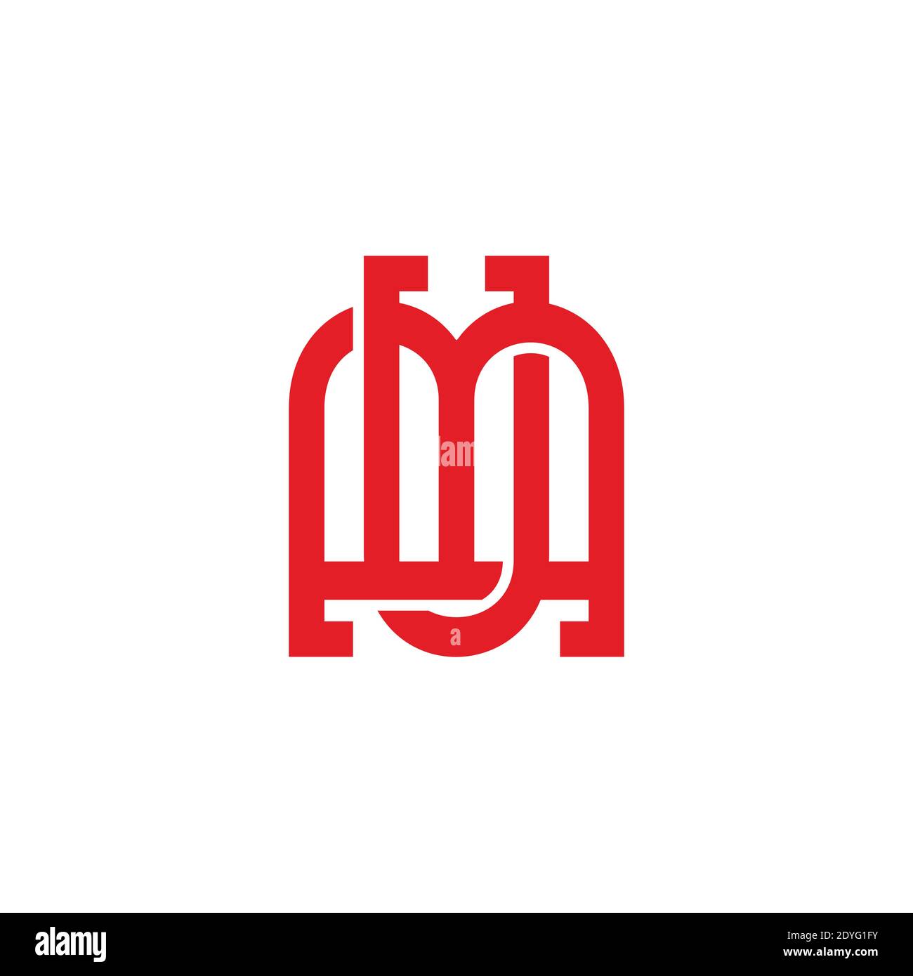 letter mu abstract front store geometry logo vector Stock Vector