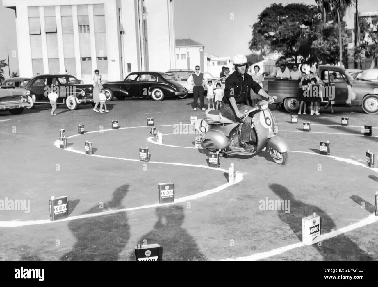 Gymkhana scooter Dakar 1958 Stock Photo Alamy