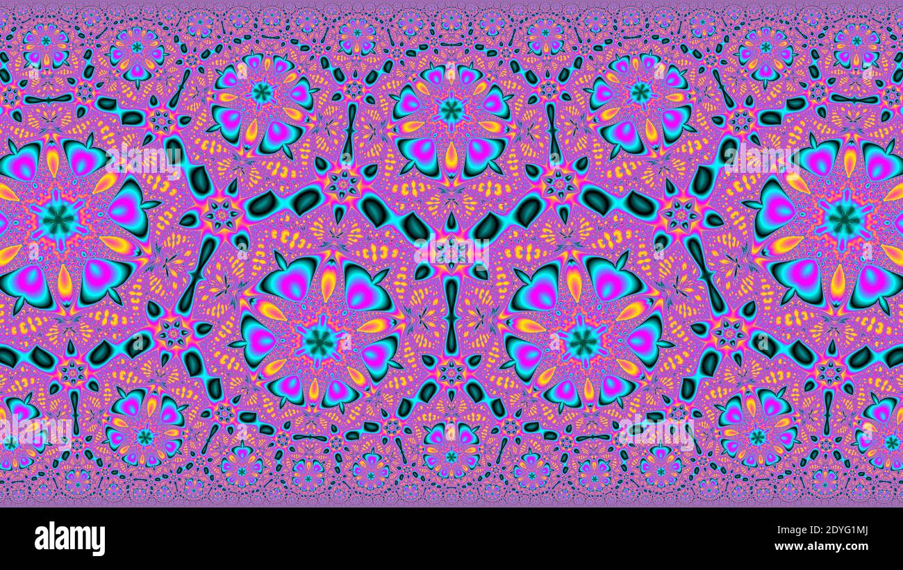 Abstract fractal multi-colored symmetrical background. Stock Photo