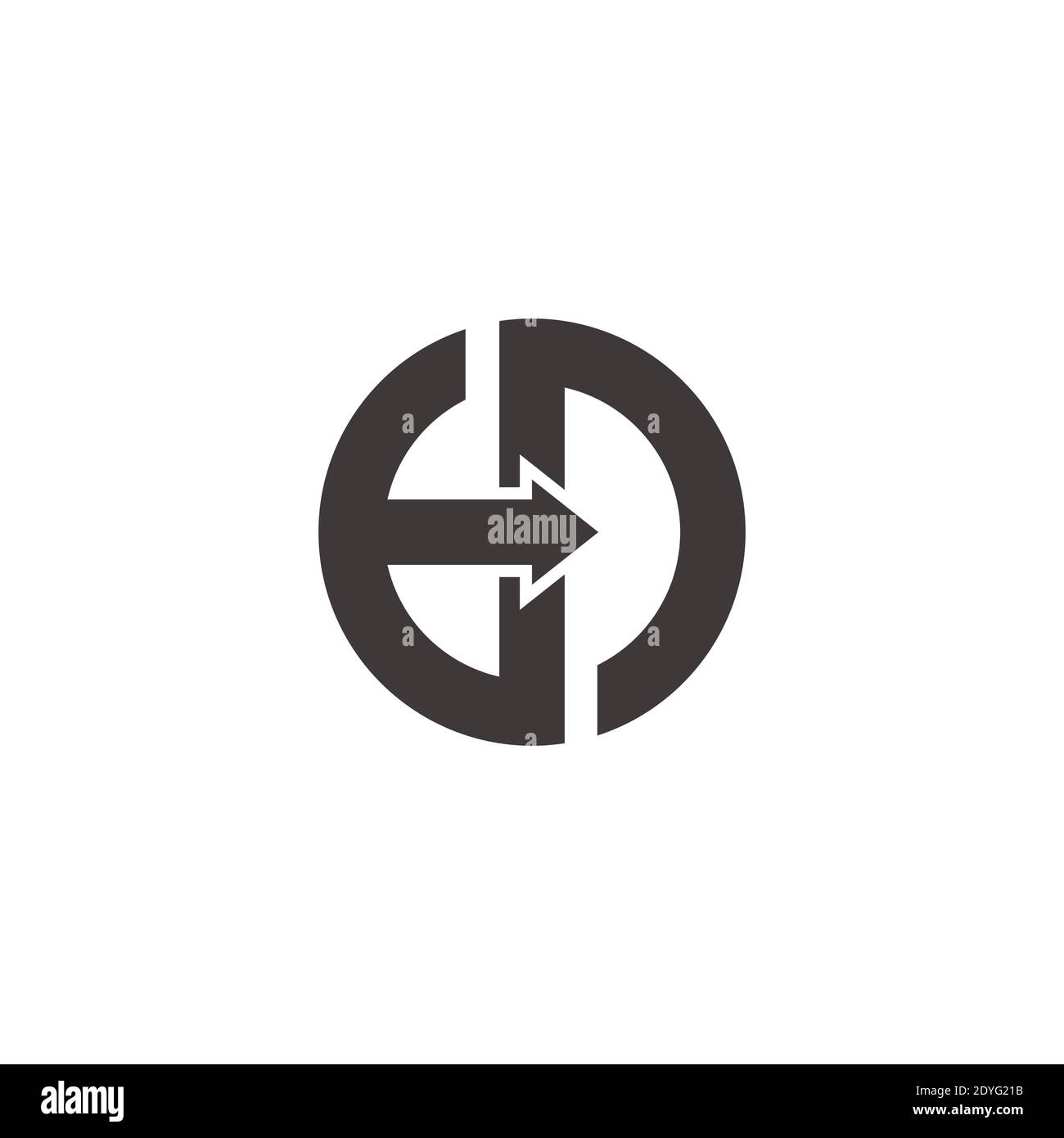 vector of abstract letter ED motion geometric arrow logo Stock Vector ...