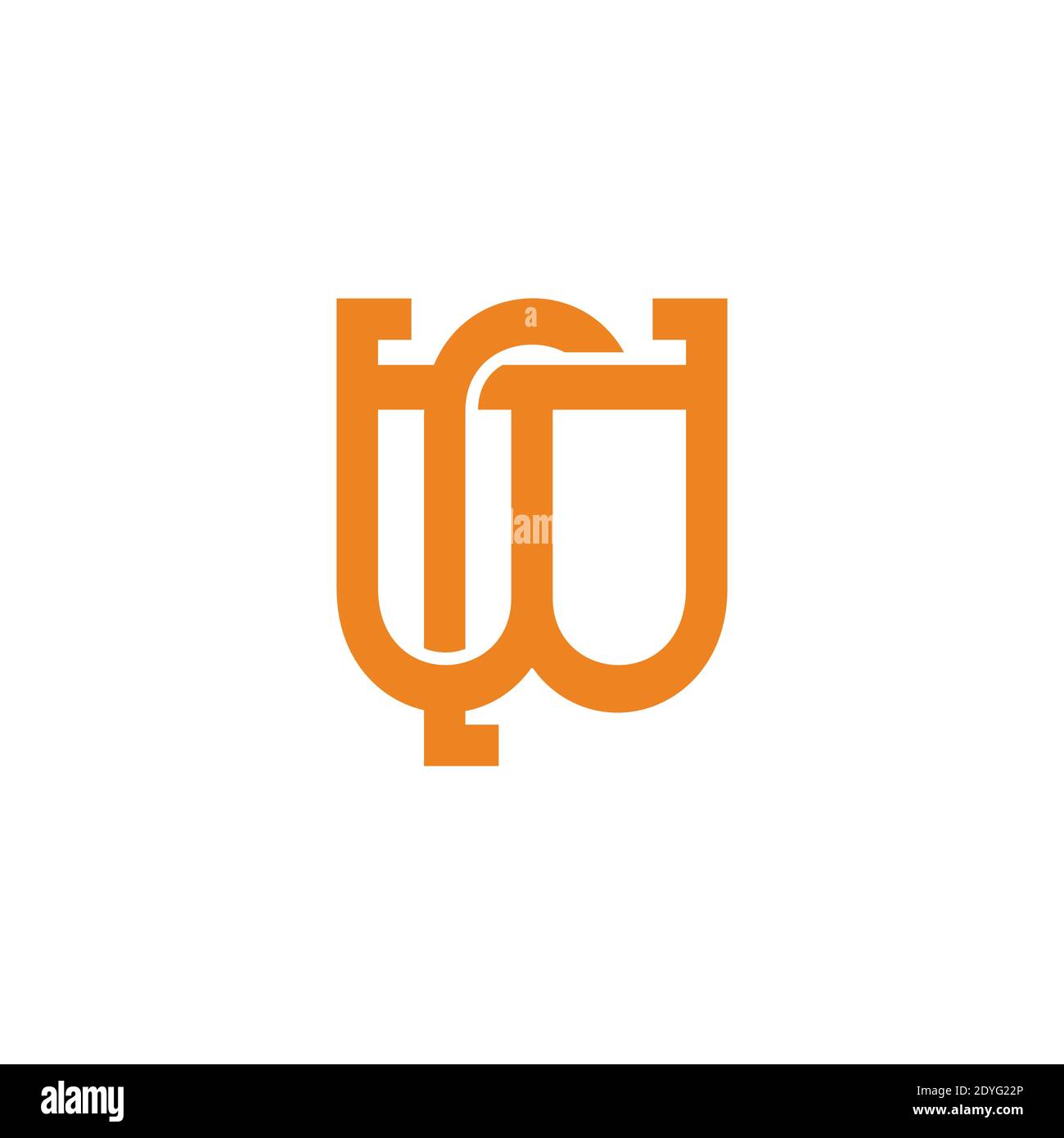 letter rw linked abstract geometric logo vector Stock Vector