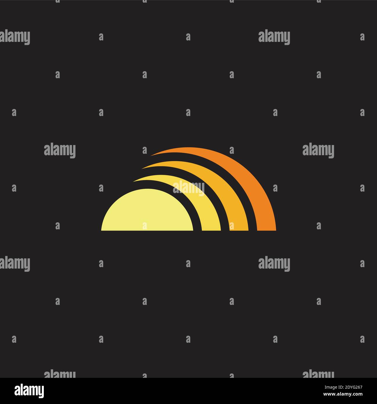 sun rays signal shape symbol logo vector Stock Vector