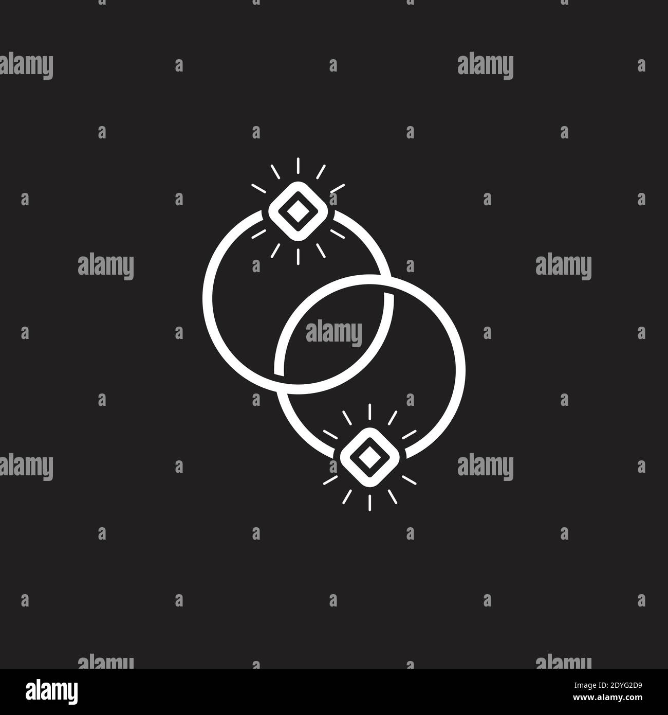 bright object jewelry connection design logo vector Stock Vector