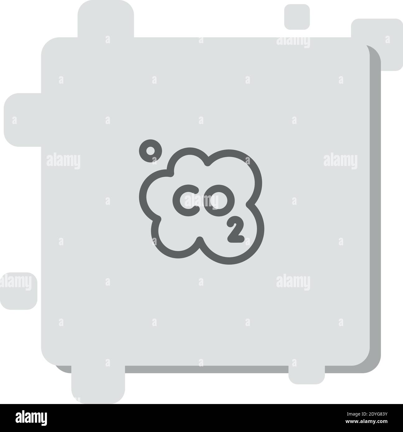 CO cloud vector icon modern simple vector illustration Stock Vector
