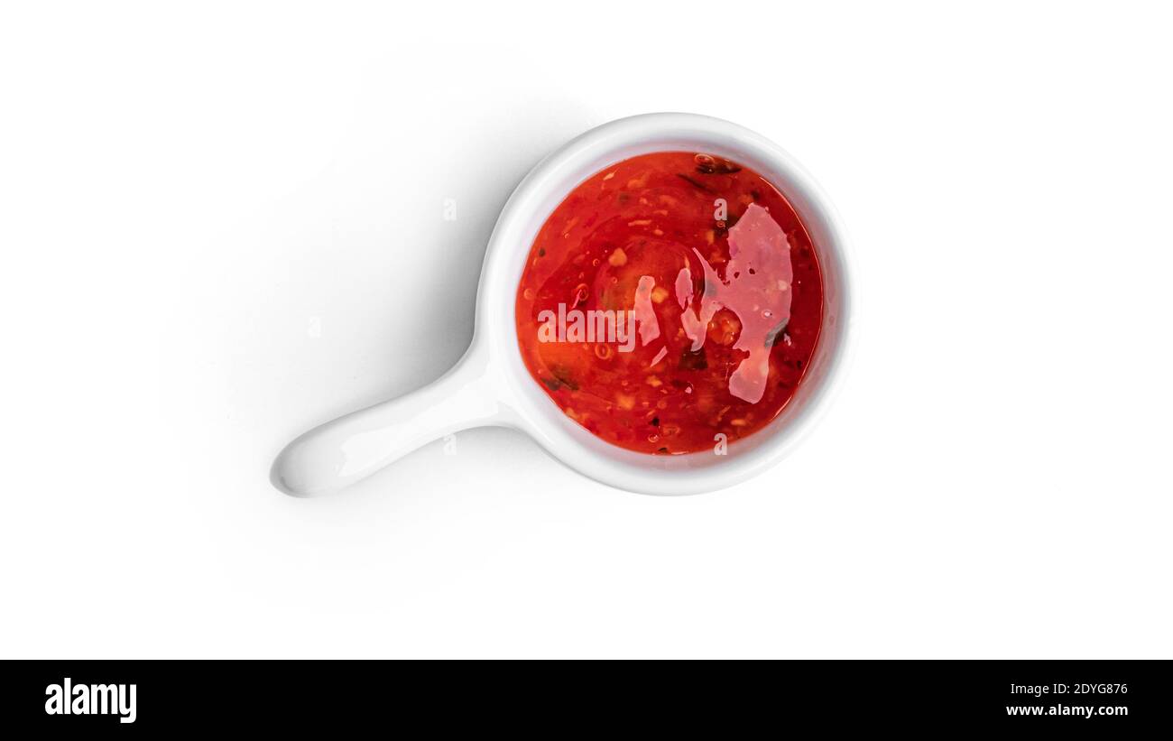 Paprika sauce isolated on white background. High quality photo Stock