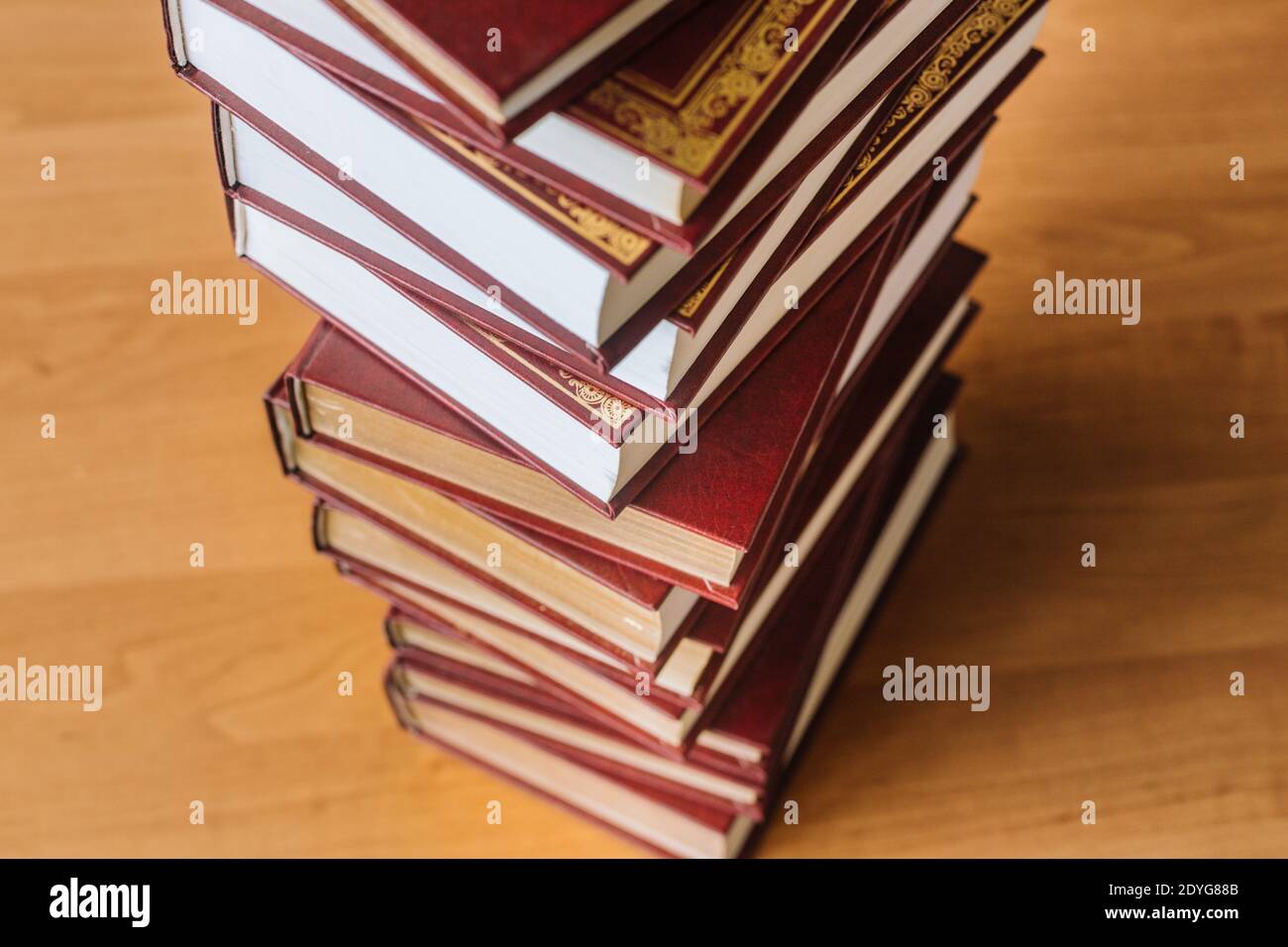 classical literature books stack. Same dust jacket Stock Photo Alamy