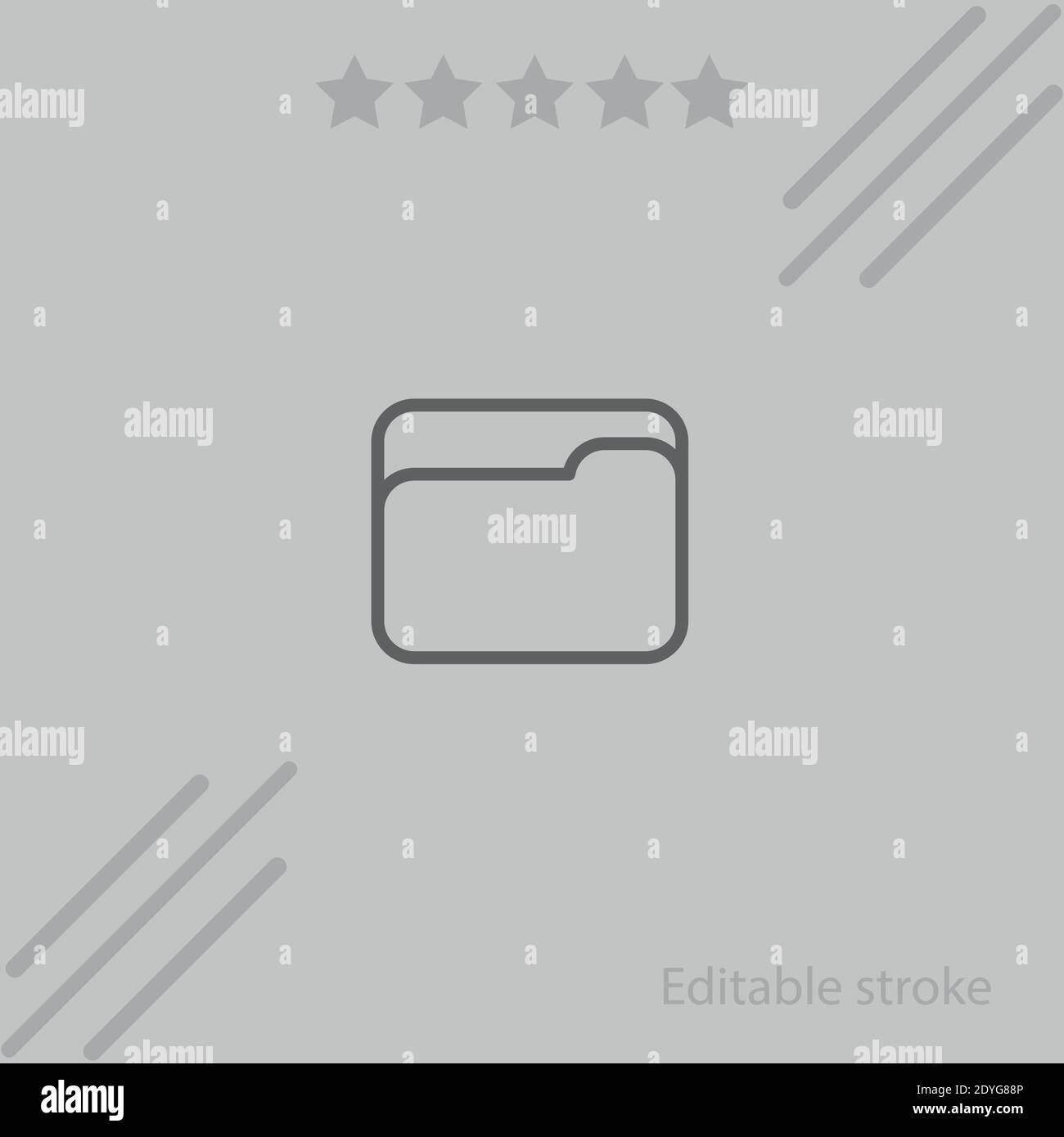 folder with rounded sides vector icon modern simple vector illustration Stock Vector