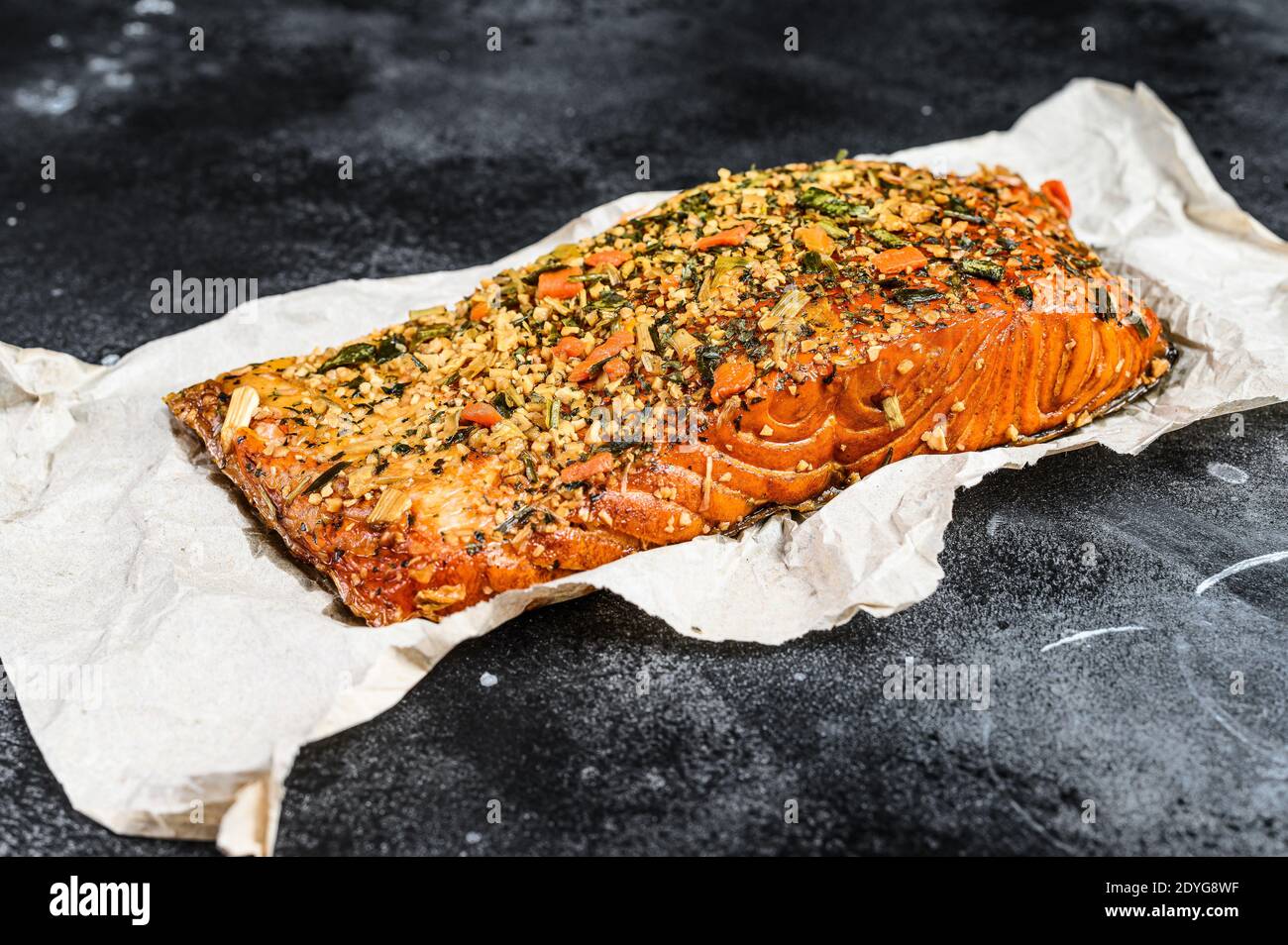 A healthy diet high protein, smoked atlantic salmon fillet. trout