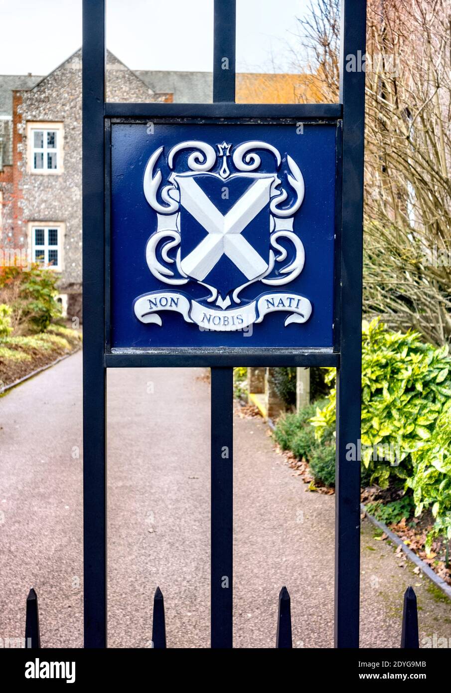 Coat of arms st albans school gates hires stock photography and images